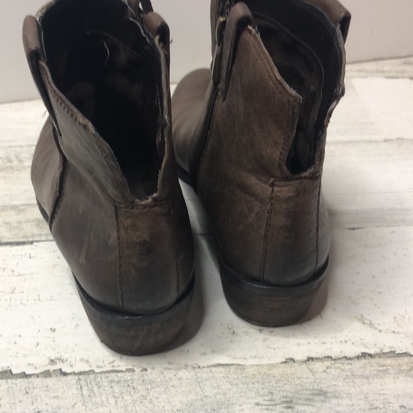 Sam Edelman James Boots Side Zip 7 Dark Brown - Picture 4 of 10